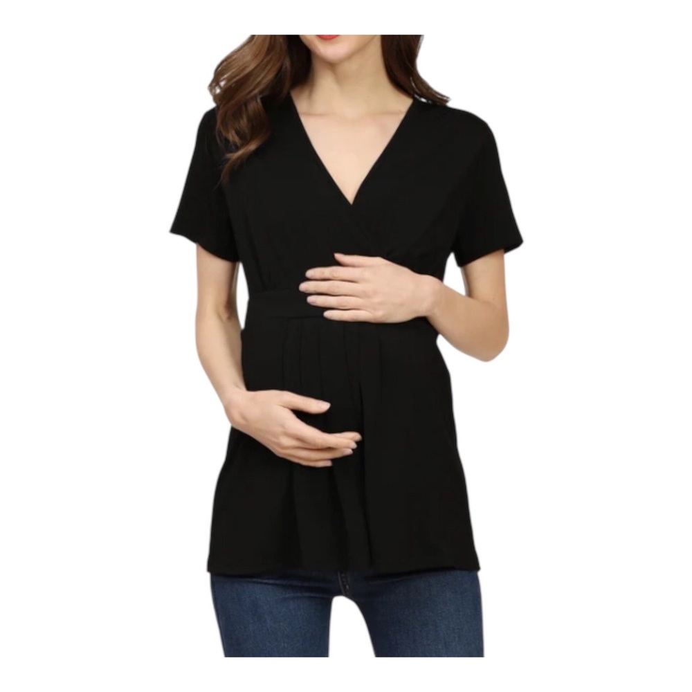 Gap Black Maternity V-Neck Long Sleeve Nursing Top
Blouse M
